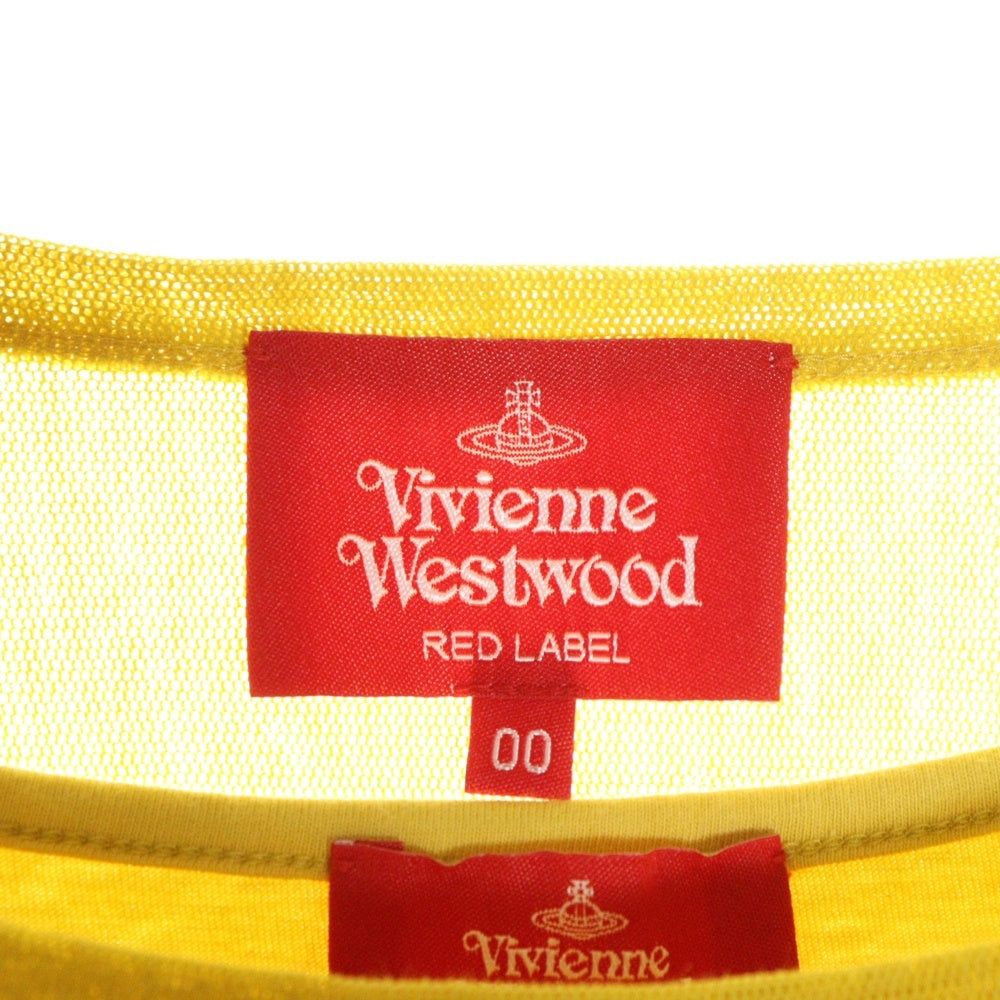 Vivienne Westwood Red Label(ヴィヴィアンウエストウッドレッドレーベル) ビッグオーブプリント 半袖ワンピース イエロー レディース 16-12-522014