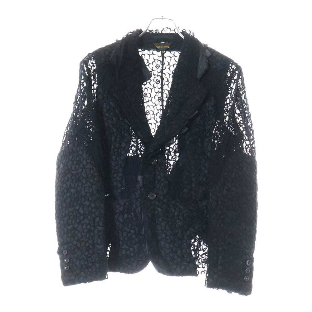 COMME des GARCONS(コムデギャルソン) 18AW フラワーエンブロイダリーカッティング デザインチュールジャケット ブラック GB-J005