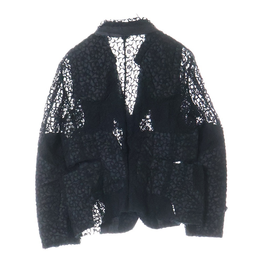 COMME des GARCONS(コムデギャルソン) 18AW フラワーエンブロイダリーカッティング デザインチュールジャケット ブラック GB-J005