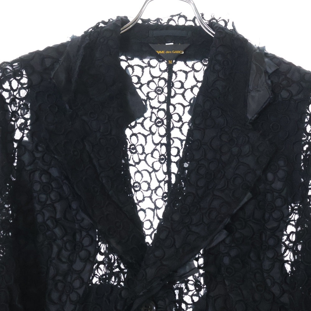 COMME des GARCONS(コムデギャルソン) 18AW フラワーエンブロイダリーカッティング デザインチュールジャケット ブラック GB-J005