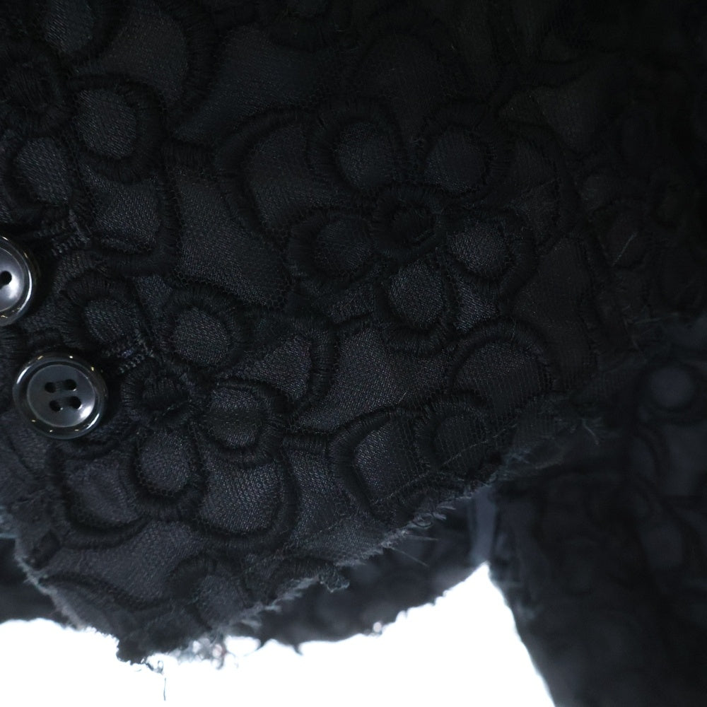 COMME des GARCONS(コムデギャルソン) 18AW フラワーエンブロイダリーカッティング デザインチュールジャケット ブラック GB-J005