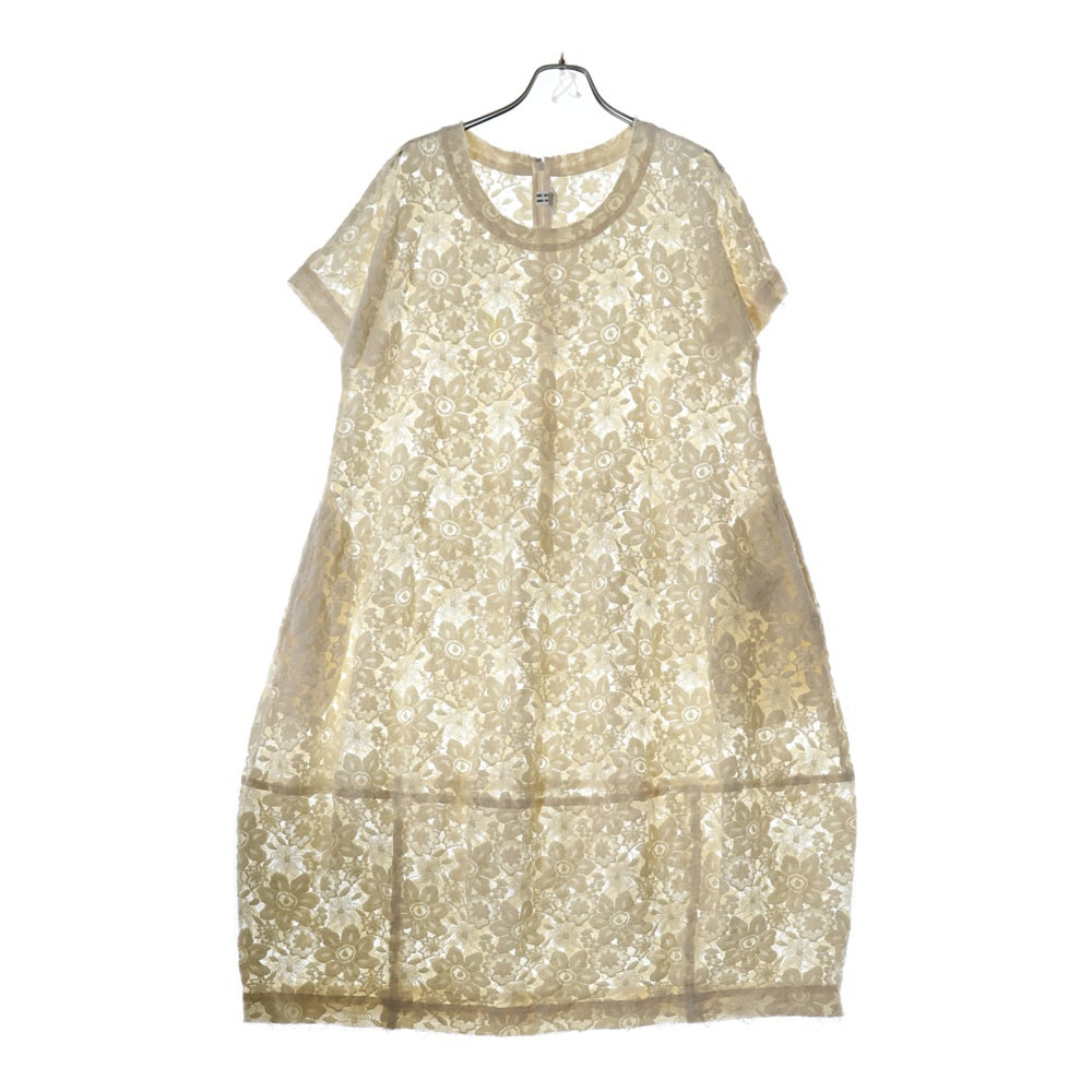 COMME des GARCONS COMME des GARCONS(コムデギャルソンコムデギャルソン) 17SS 花柄 レース半袖ワンピース アイボリー レディース RS-O021