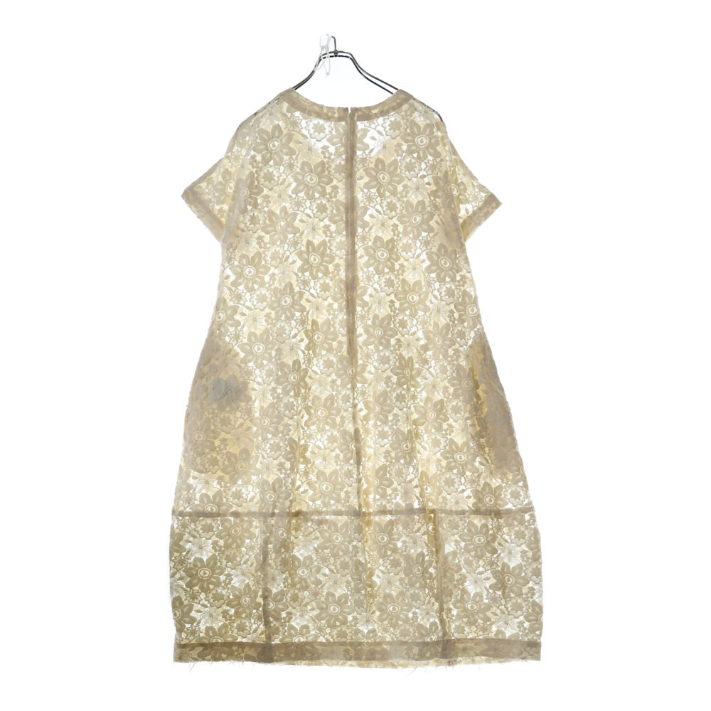 COMME des GARCONS COMME des GARCONS(コムデギャルソンコムデギャルソン) 17SS 花柄 レース半袖ワンピース アイボリー レディース RS-O021