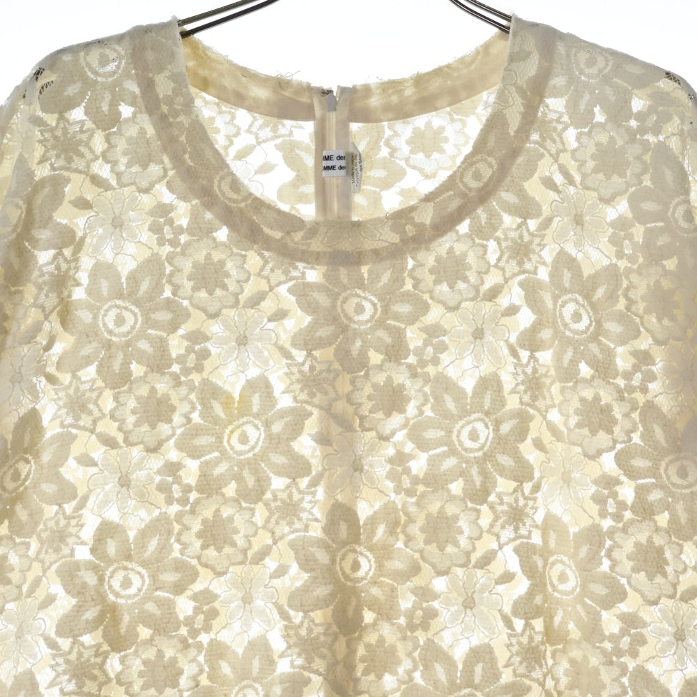 COMME des GARCONS COMME des GARCONS(コムデギャルソンコムデギャルソン) 17SS 花柄 レース半袖ワンピース アイボリー レディース RS-O021