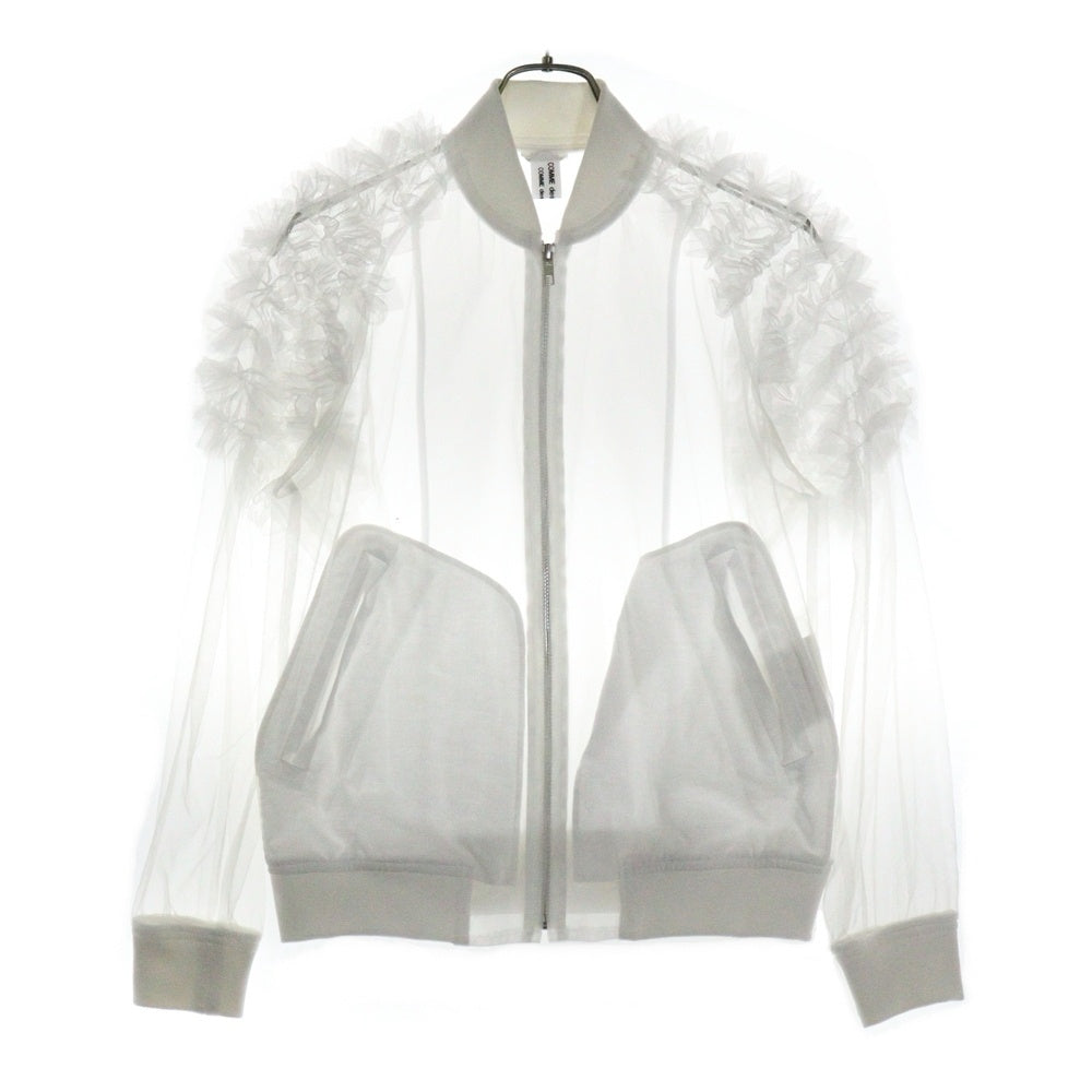 COMME des GARCONS COMME des GARCONS(コムデギャルソンコムデギャルソン) 18AW ナイロン フリンジ レースジャケット ホワイト レディース RB-J029