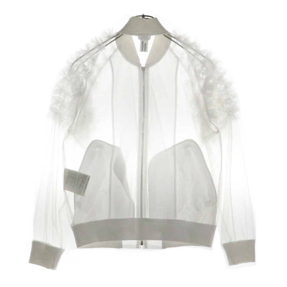 COMME des GARCONS COMME des GARCONS(コムデギャルソンコムデギャルソン) 18AW ナイロン フリンジ レースジャケット ホワイト レディース RB-J029