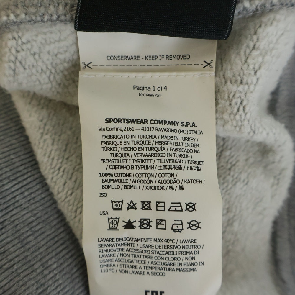 STONE ISLAND(ストーンアイランド) 18AW ワッペンロゴ ジップアップパーカー グレー 691560220