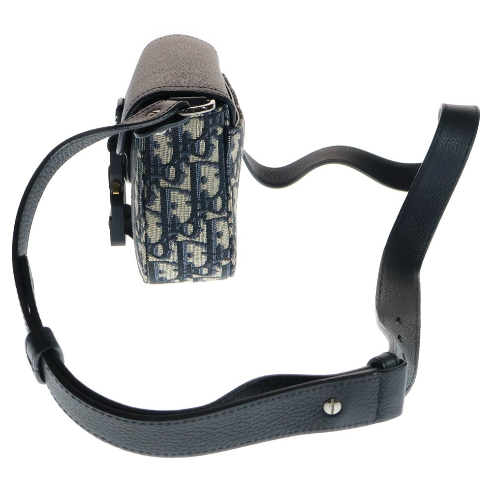 DIOR(ディオール) Saddle サドル オブリーク フラップ付きメッセンジャーバッグ ネイビー 2ADCA35YKS H27E