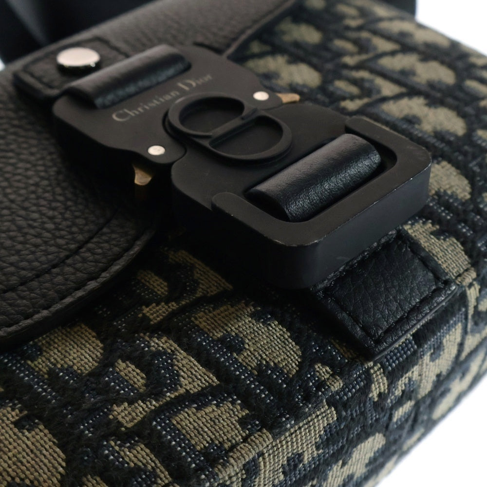 DIOR(ディオール) Saddle サドル オブリーク フラップ付きメッセンジャーバッグ ネイビー 2ADCA35YKS H27E