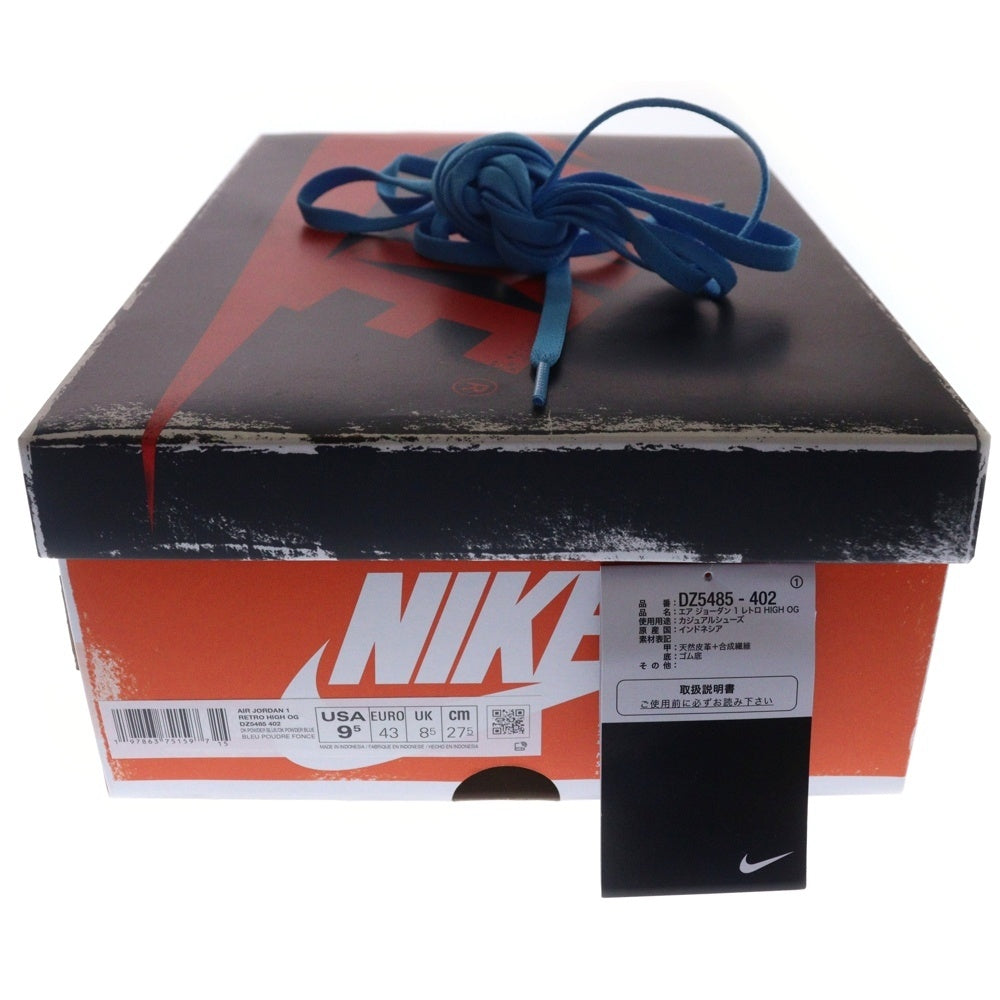 NIKE(ナイキ) AIR JORDAN 1 RETRO HIGH OG UNC REIMAGINED DZ5485-402 エアジョーダン1 レトロ リイマジンド ハイカットスニーカー ホワイト/ブルー US9.5/27.5cm
