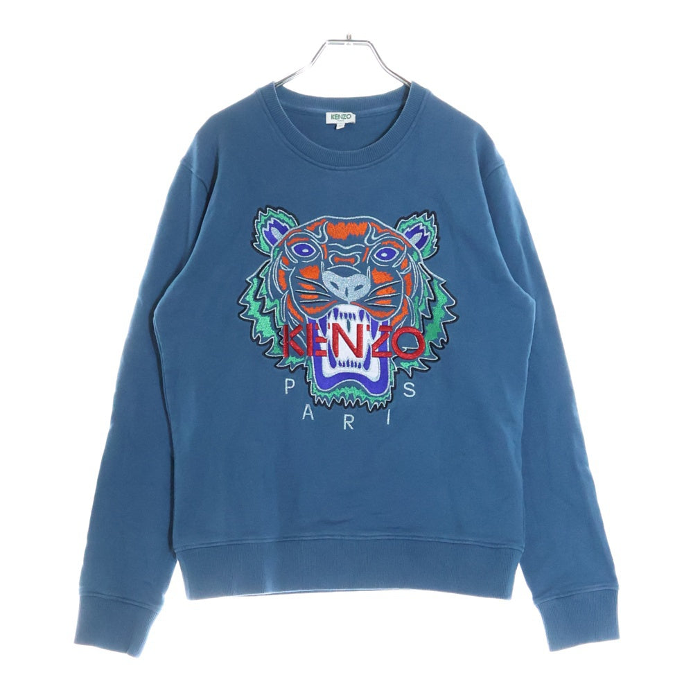 KENZO(ケンゾー) KENZO タイガー刺繍スウェットトレーナー ブルー F965SW0124X7