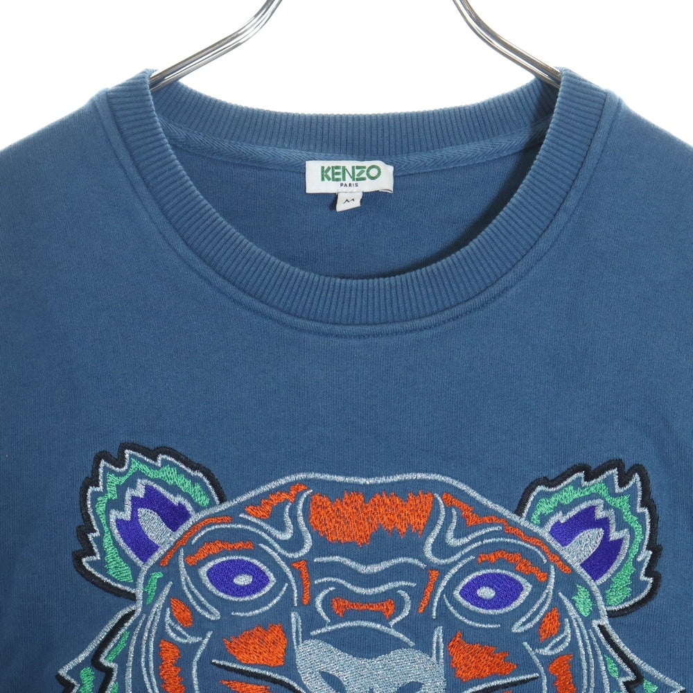 KENZO(ケンゾー) KENZO タイガー刺繍スウェットトレーナー ブルー F965SW0124X7