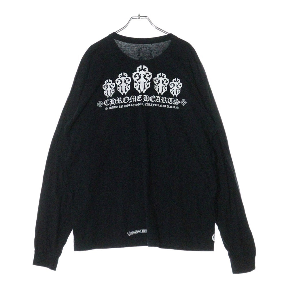 CHROME HEARTS(クロムハーツ) Dagger logo L/S Tee ダガーロゴプリント長袖Tシャツ カットソー ブラック