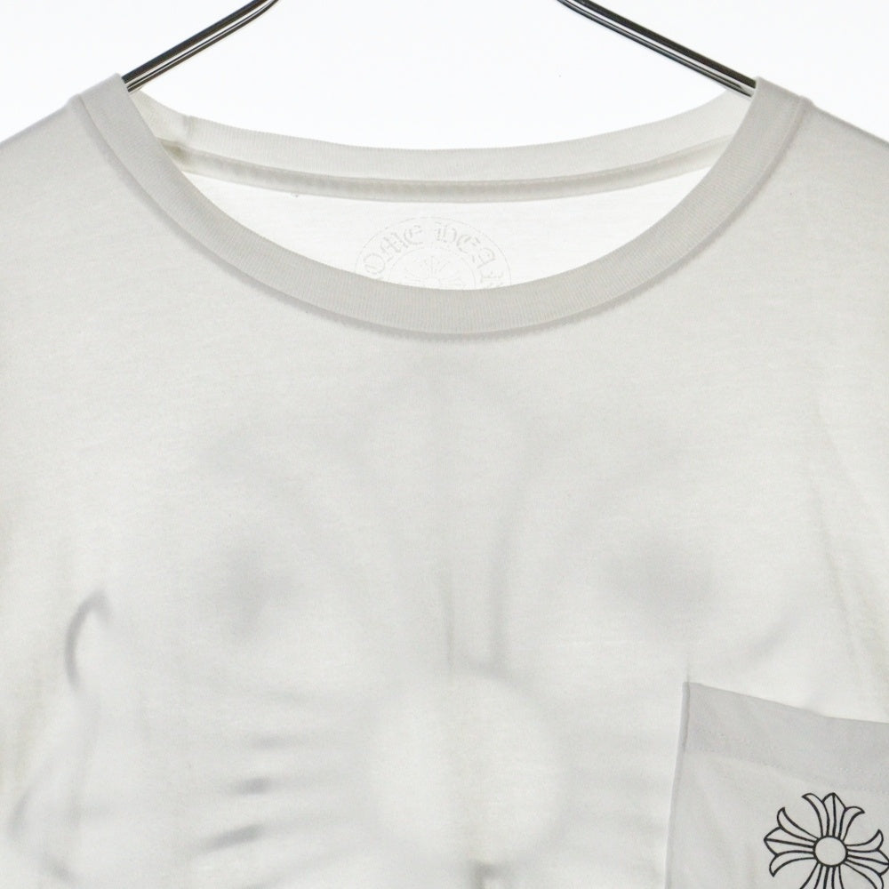 CHROME HEARTS(クロムハーツ) Honolulu CH PLS L/S TEE ホノルル限定 CHプラスプリント長袖カットソー 長袖Tシャツ ロングスリーブカットソー ロンT ホワイト