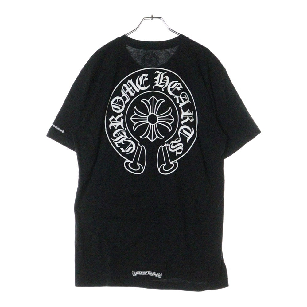 CHROME HEARTS(クロムハーツ) Horseshoe Tee ホースシューロゴ クルーネック半袖Tシャツカットソー ブラック