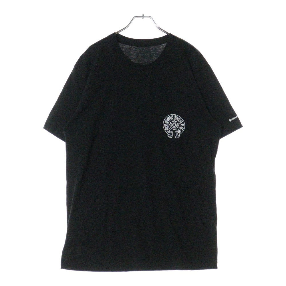 CHROME HEARTS(クロムハーツ) Horseshoe Tee ホースシューロゴ クルーネック半袖Tシャツカットソー ブラック