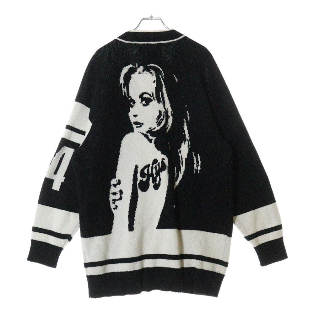 HYSTERIC GLAMOUR(ヒステリックグラマー) MOTOR CITY BABY ジャカード ニット カーディガン ブラック