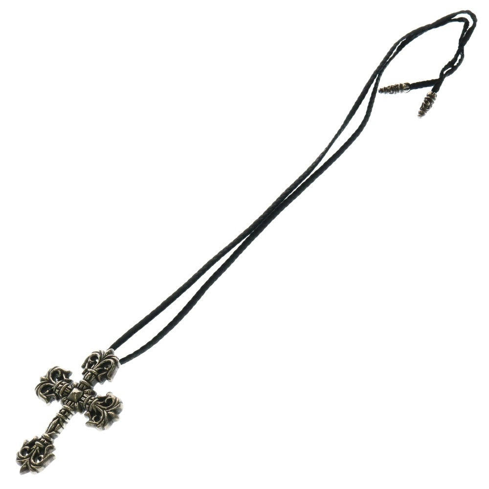 CHROME HEARTS(クロムハーツ) FILIG CROSS-LARGE LB ラージ フィリグリークロス レザーブレイド ネックレス シルバー