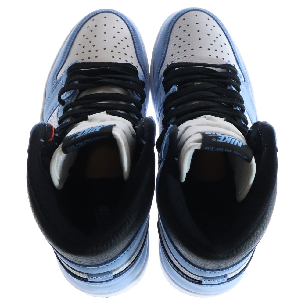 NIKE(ナイキ) AIR JORDAN 1 RETRO HIGH OG UNIVERSITY BLUE 555088-134 エアジョーダン1 ユニバーシティブルー ハイカットスニーカー ブルー/ホワイト US8.5/26.5cm