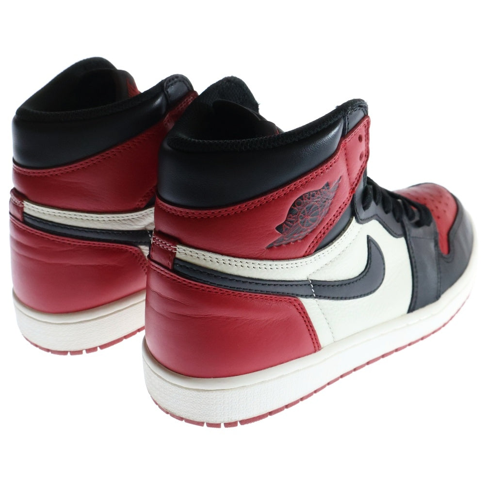NIKE(ナイキ) AIR JORDAN 1 RETRO HIGH OG BRED TOE 555088-610 エアジョーダン1 ブレッドトゥ ハイカットスニーカー レッド/ブラック US8.5/26.5cm