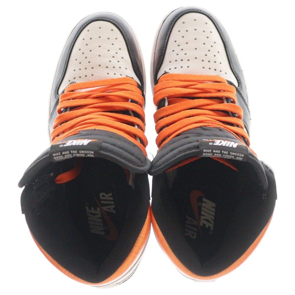 NIKE(ナイキ) AIR JORDAN 1 HIGH OG ELECTRO ORANGE 555088-180 エア ジョーダン 1 ハイ エレクトロオレンジ ハイカットスニーカー ホワイト/オレンジ US8.5/26.5cm