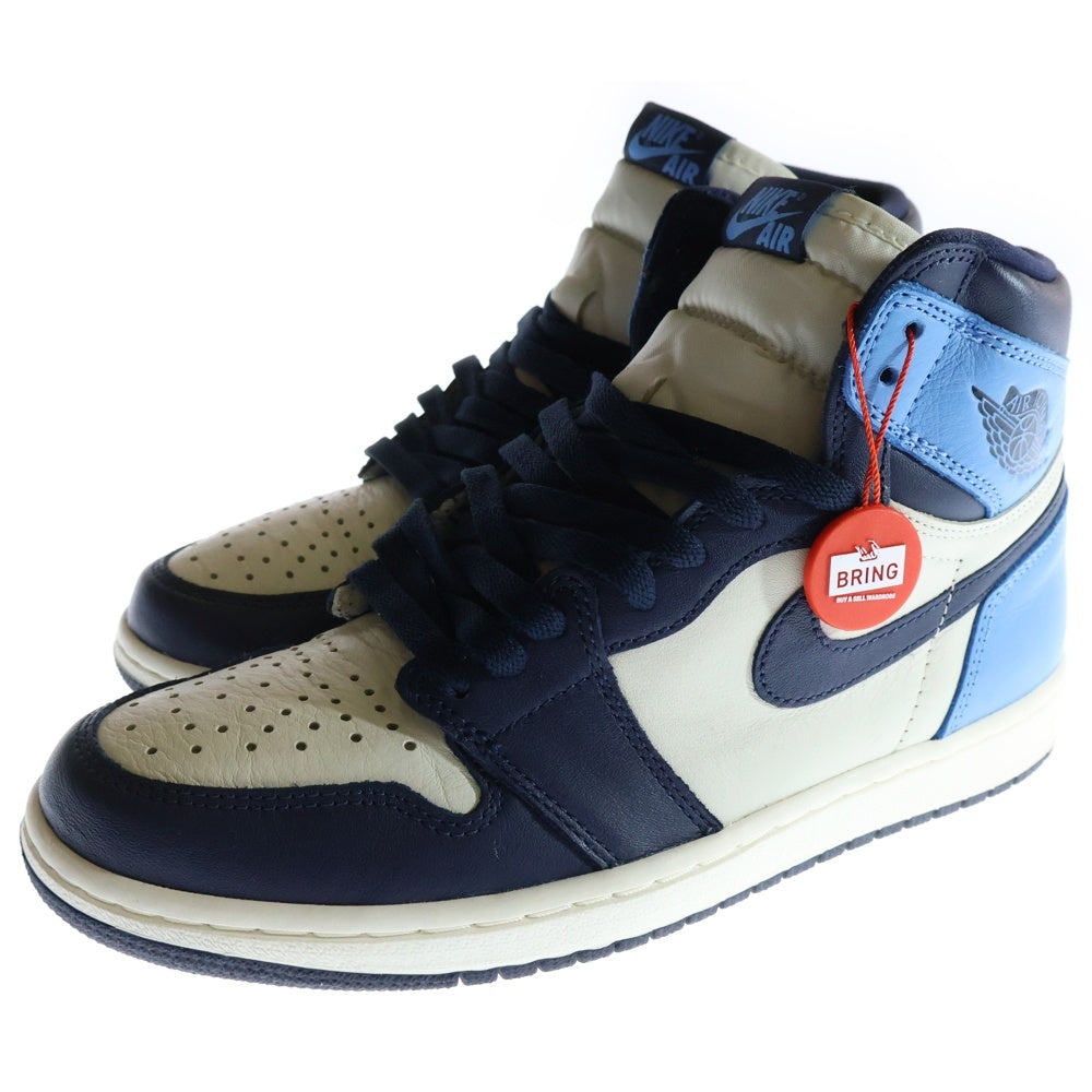 NIKE(ナイキ) AIR JORDAN 1 RETRO HIGH OG OBSIDIAN/UNIVERSITY BLUE 555088-140 エアジョーダン1 オブシディアン ユニバーシティブルー ハイカットスニーカー US8.5/26.5cm