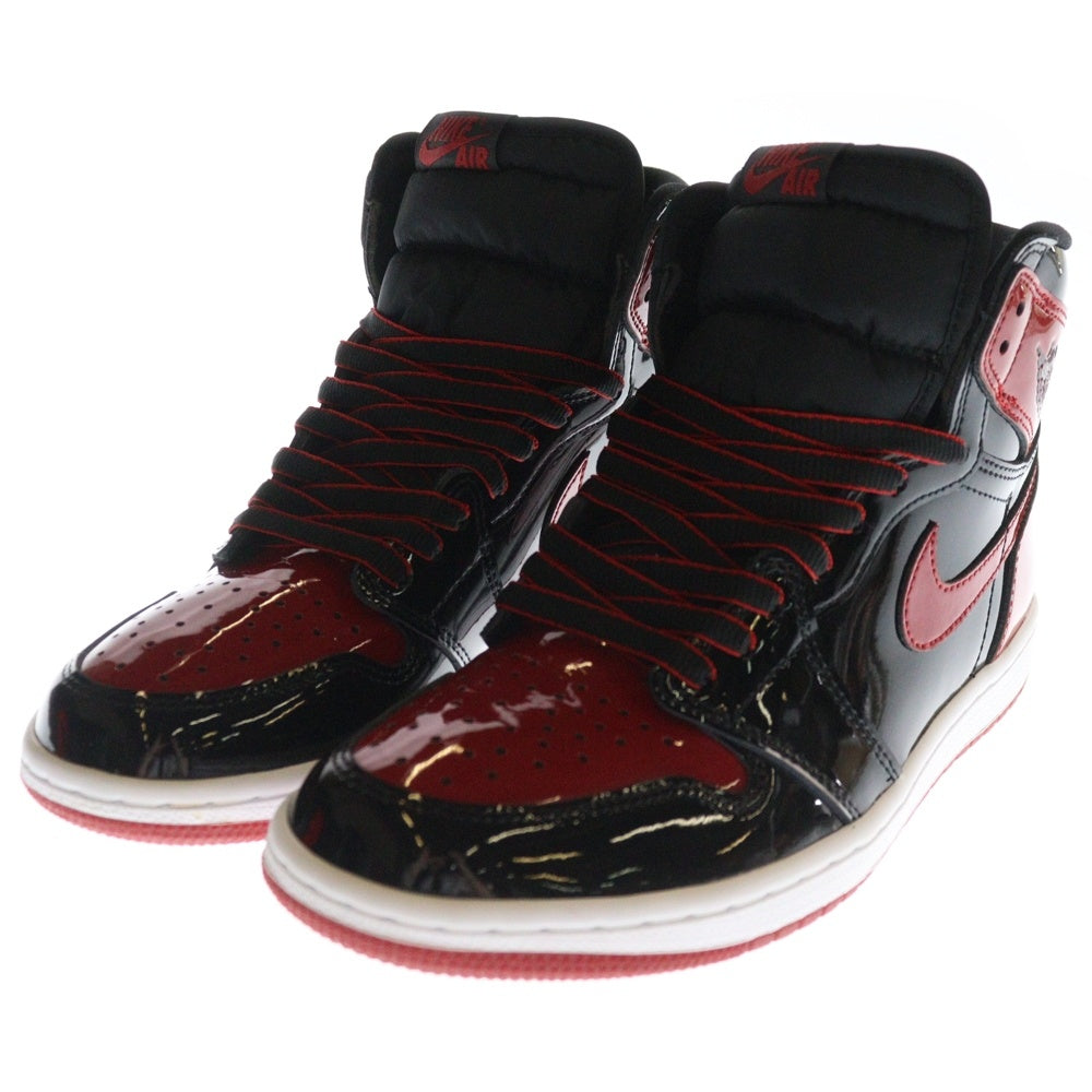 NIKE(ナイキ) AIR JORDAN 1 RETRO HIGH OG BRED PATENT エアジョーダン1レトロハイ ブレッド パテント ハイカットスニーカー 555088-063 レッド/ブラック US8/26.0cm