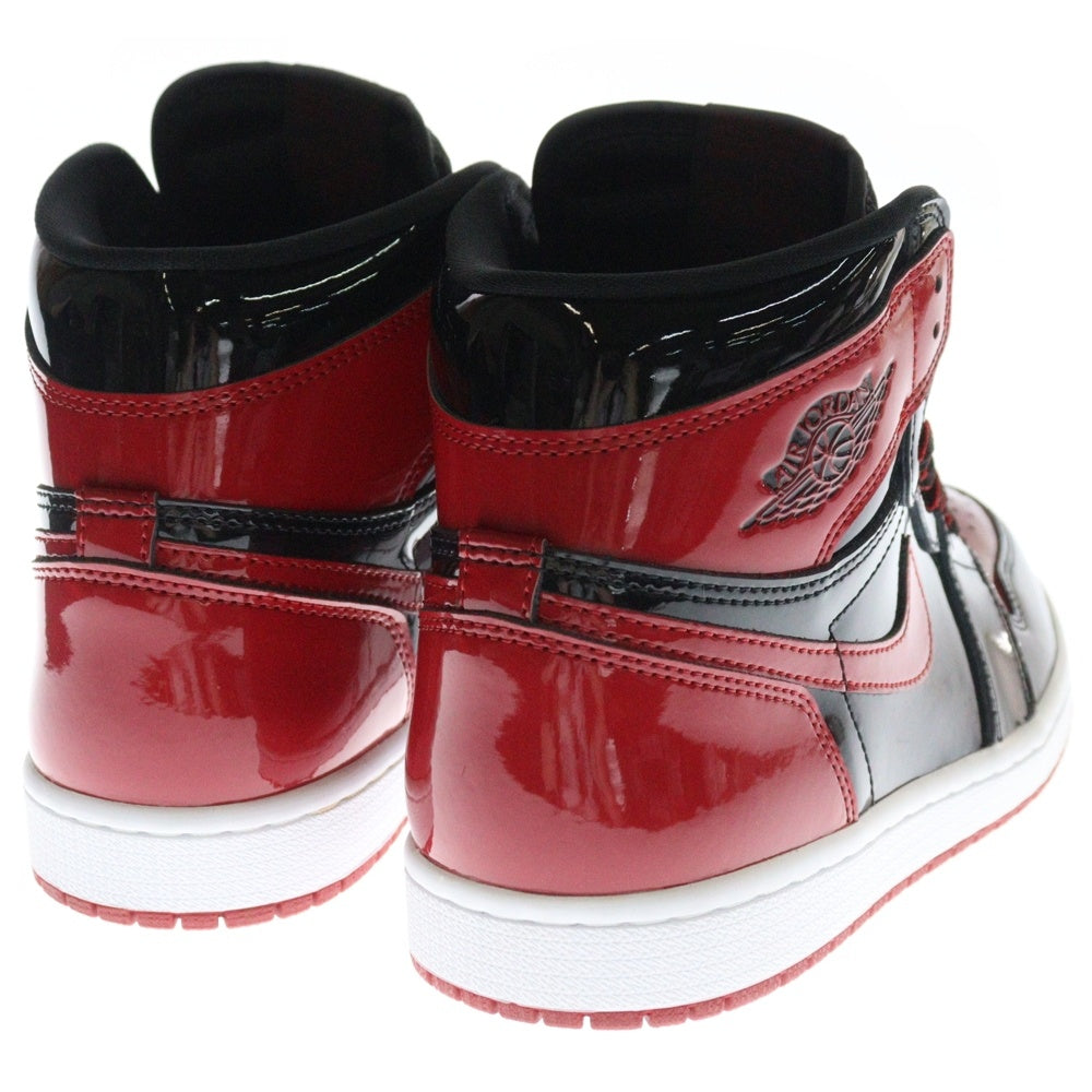 NIKE(ナイキ) AIR JORDAN 1 RETRO HIGH OG BRED PATENT エアジョーダン1レトロハイ ブレッド パテント ハイカットスニーカー 555088-063 レッド/ブラック US8/26.0cm