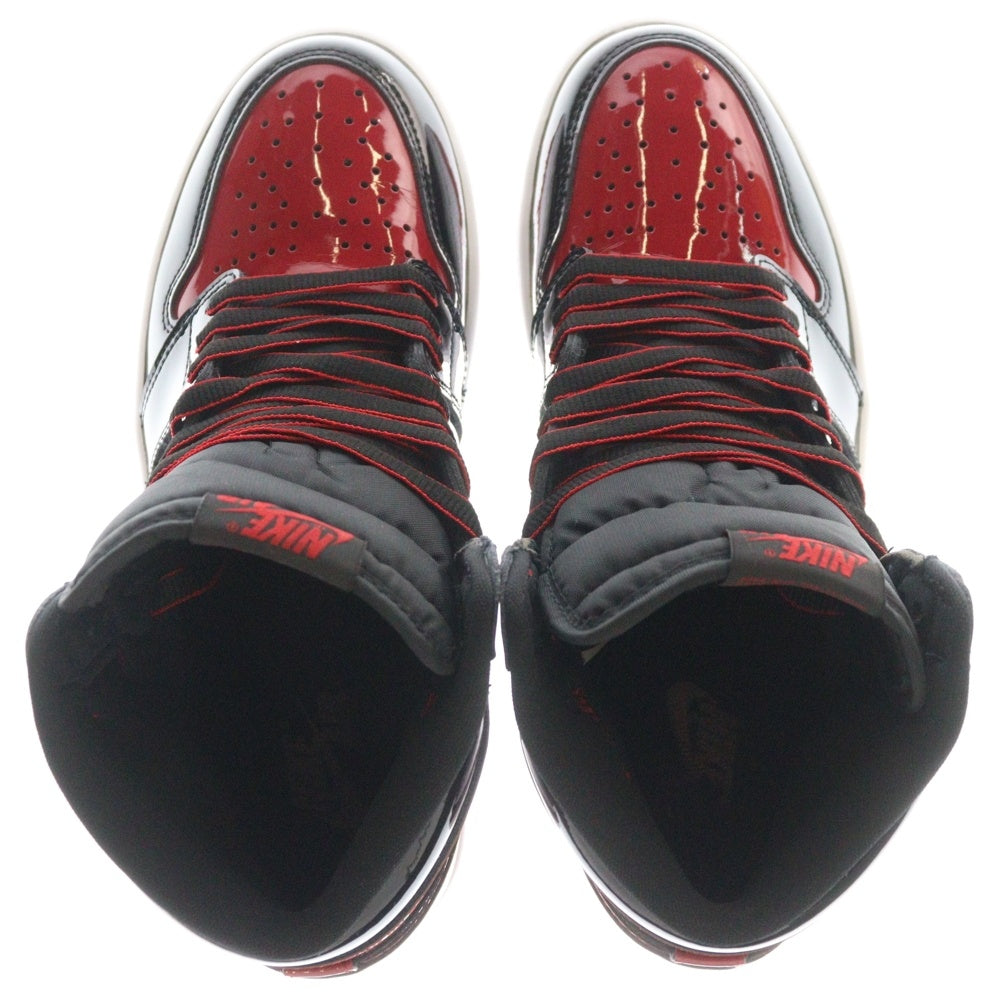 NIKE(ナイキ) AIR JORDAN 1 RETRO HIGH OG BRED PATENT エアジョーダン1レトロハイ ブレッド パテント ハイカットスニーカー 555088-063 レッド/ブラック US8/26.0cm