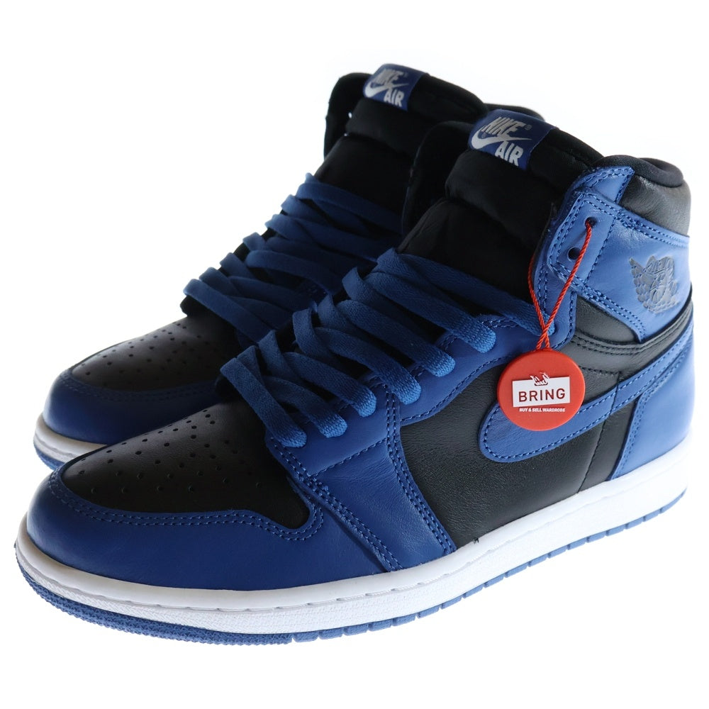 NIKE(ナイキ) AIR JORDAN 1 RETRO HIGH OG 555088-404 エアジョーダン1 レトロ ダークマリーナブルー ハイカットスニーカー ブラック/ブルー US8/26.0cm