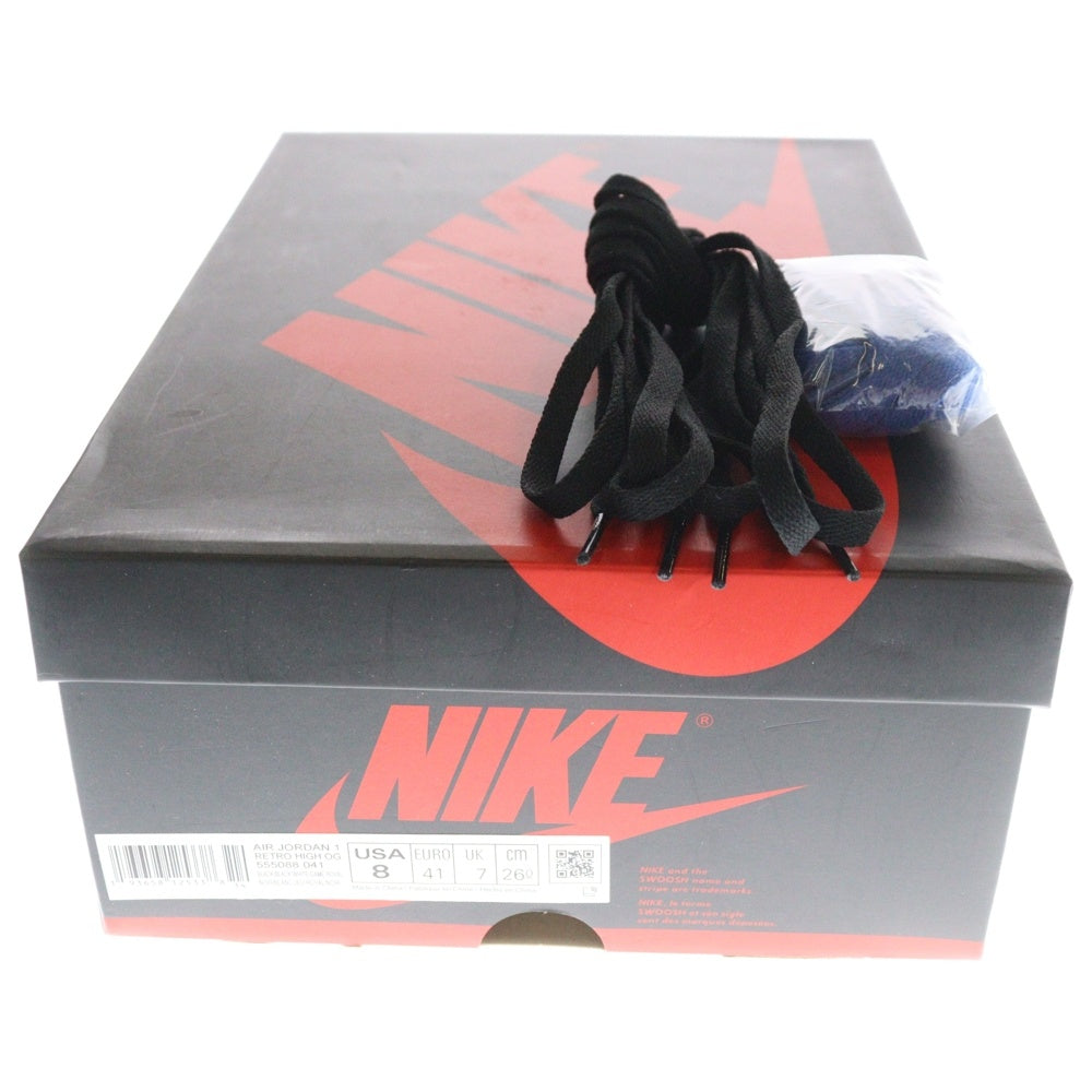 NIKE(ナイキ) AIR JORDAN1 RETRO HIGH OG ROYAL TOE 555088-041 エアジョーダン1 ロイヤルトゥ ハイカットスニーカー ホワイト/ブルー US8/26cm