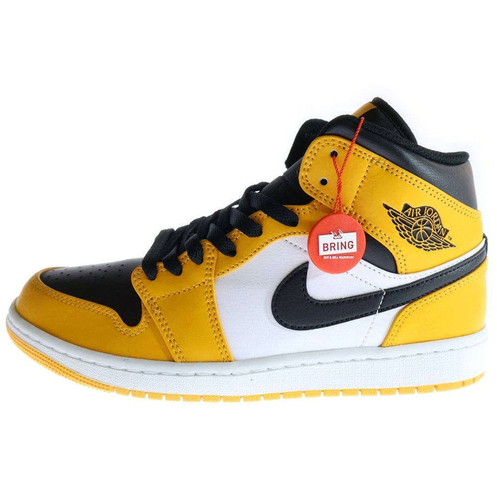 NIKE(ナイキ) AIR JORDAN 1 MID TAXI エア ジョーダン 1 レトロ タクシー ミッドスニーカー イエロー/ブラック US8.5/26.5cm 554724-701