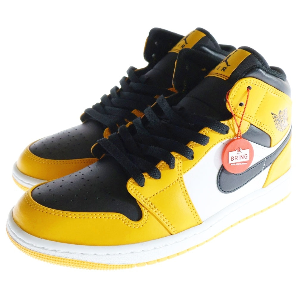 NIKE(ナイキ) AIR JORDAN 1 MID TAXI エア ジョーダン 1 レトロ タクシー ミッドスニーカー イエロー/ブラック US8.5/26.5cm 554724-701