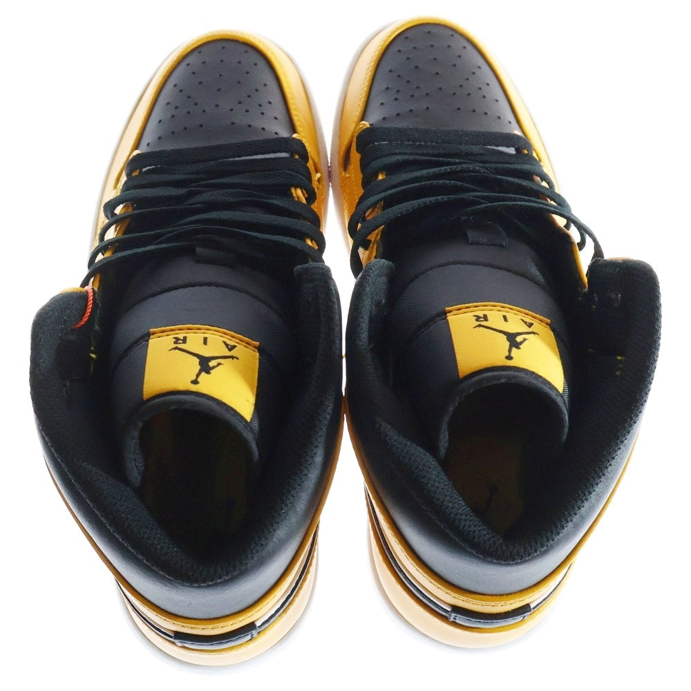 NIKE(ナイキ) AIR JORDAN 1 MID TAXI エア ジョーダン 1 レトロ タクシー ミッドスニーカー イエロー/ブラック US8.5/26.5cm 554724-701