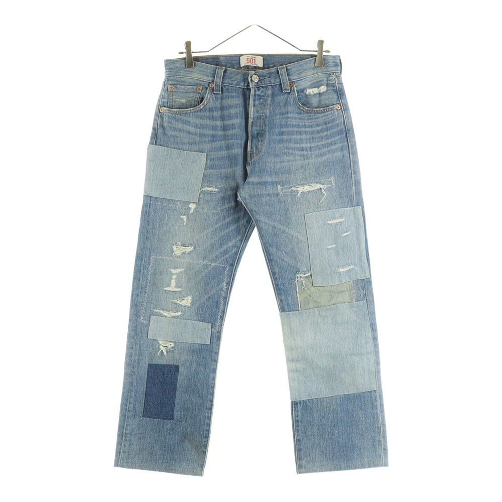 Levi's(リーバイス) W30 L32 501 ORIGINAL RIVETED オリジナル リべテッド ダメージ加工 パッチワーク インディゴ