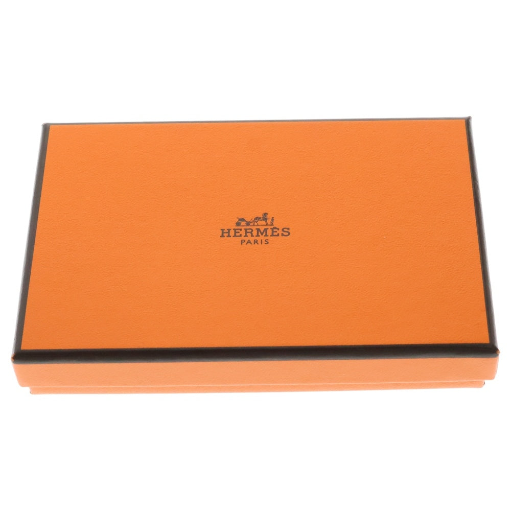 HERMES(エルメス) カルヴィ デュオ レザーカードケース コインケース エプソン W刻印 グレー