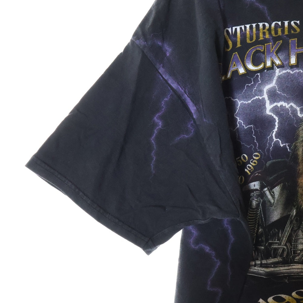 VINTAGE(ヴィンテージ) 00s TULTEXタグ USA製 BLACK HILLS RALLY 両面プリント Tシャツ 半袖カットソー ブラック