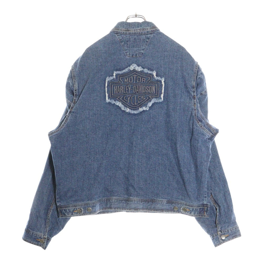HARLEY DAVIDSON(ハーレーダビッドソン) バック刺繍ロゴ デニムジャケット インディゴ