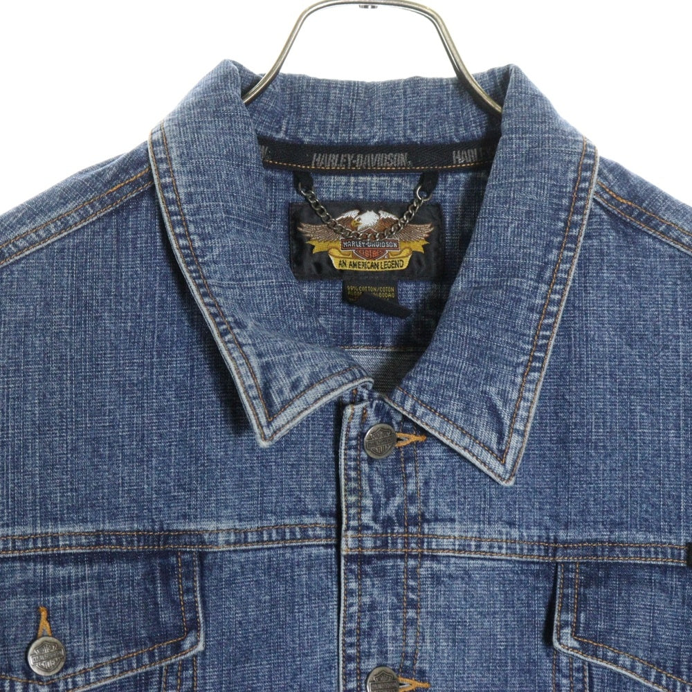 HARLEY DAVIDSON(ハーレーダビッドソン) バック刺繍ロゴ デニムジャケット インディゴ