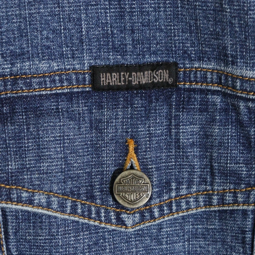 HARLEY DAVIDSON(ハーレーダビッドソン) バック刺繍ロゴ デニムジャケット インディゴ