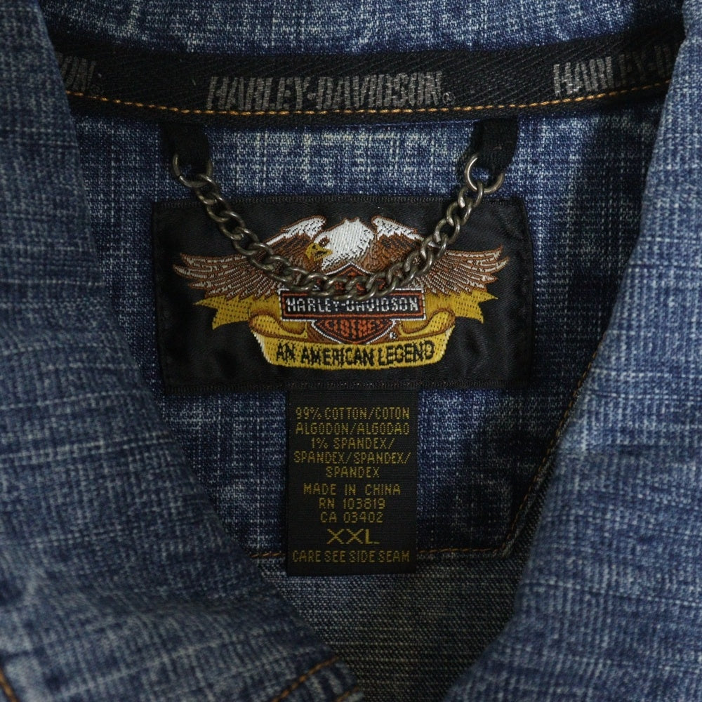 HARLEY DAVIDSON(ハーレーダビッドソン) バック刺繍ロゴ デニムジャケット インディゴ