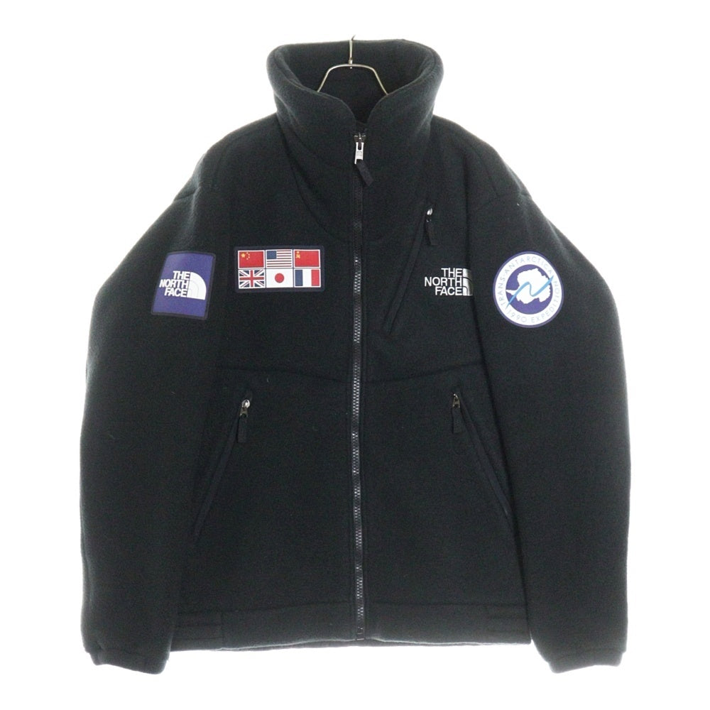 THE NORTH FACE(ザノースフェイス) TRANCE ANTERCTICA FLEECE JACKET トランスアンタークティカ ラバーワッペン付 胸ロゴ フリース ジャケット ブルゾン ブラック NA72235