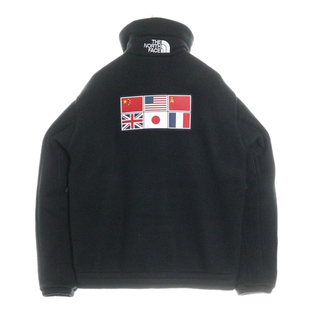 THE NORTH FACE(ザノースフェイス) TRANCE ANTERCTICA FLEECE JACKET トランスアンタークティカ ラバーワッペン付 胸ロゴ フリース ジャケット ブルゾン ブラック NA72235