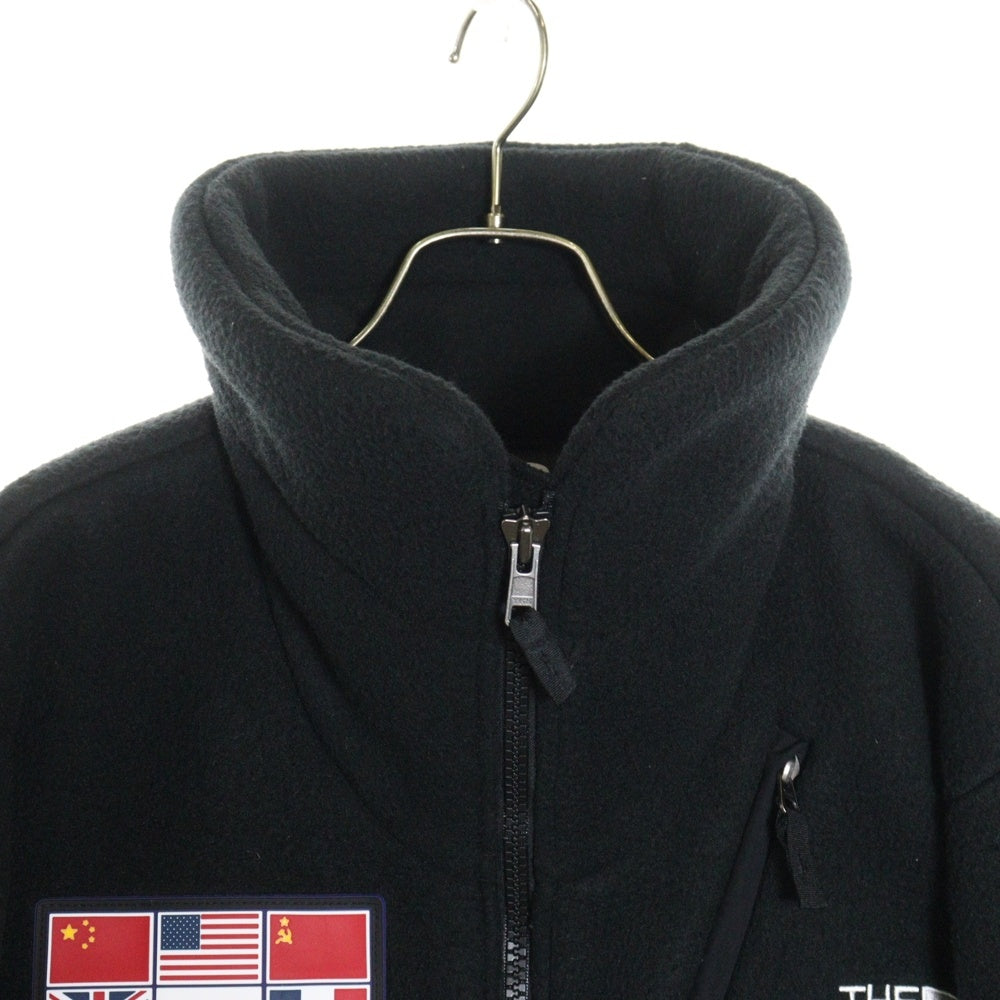 THE NORTH FACE(ザノースフェイス) TRANCE ANTERCTICA FLEECE JACKET トランスアンタークティカ ラバーワッペン付 胸ロゴ フリース ジャケット ブルゾン ブラック NA72235