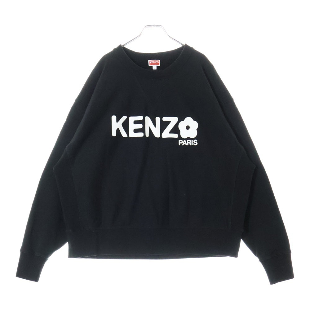 KENZO(ケンゾー) BOKE FLOWER 2.0 クルーネック スウェットトレーナー フロントロゴ ブラック FD55SW4844MF