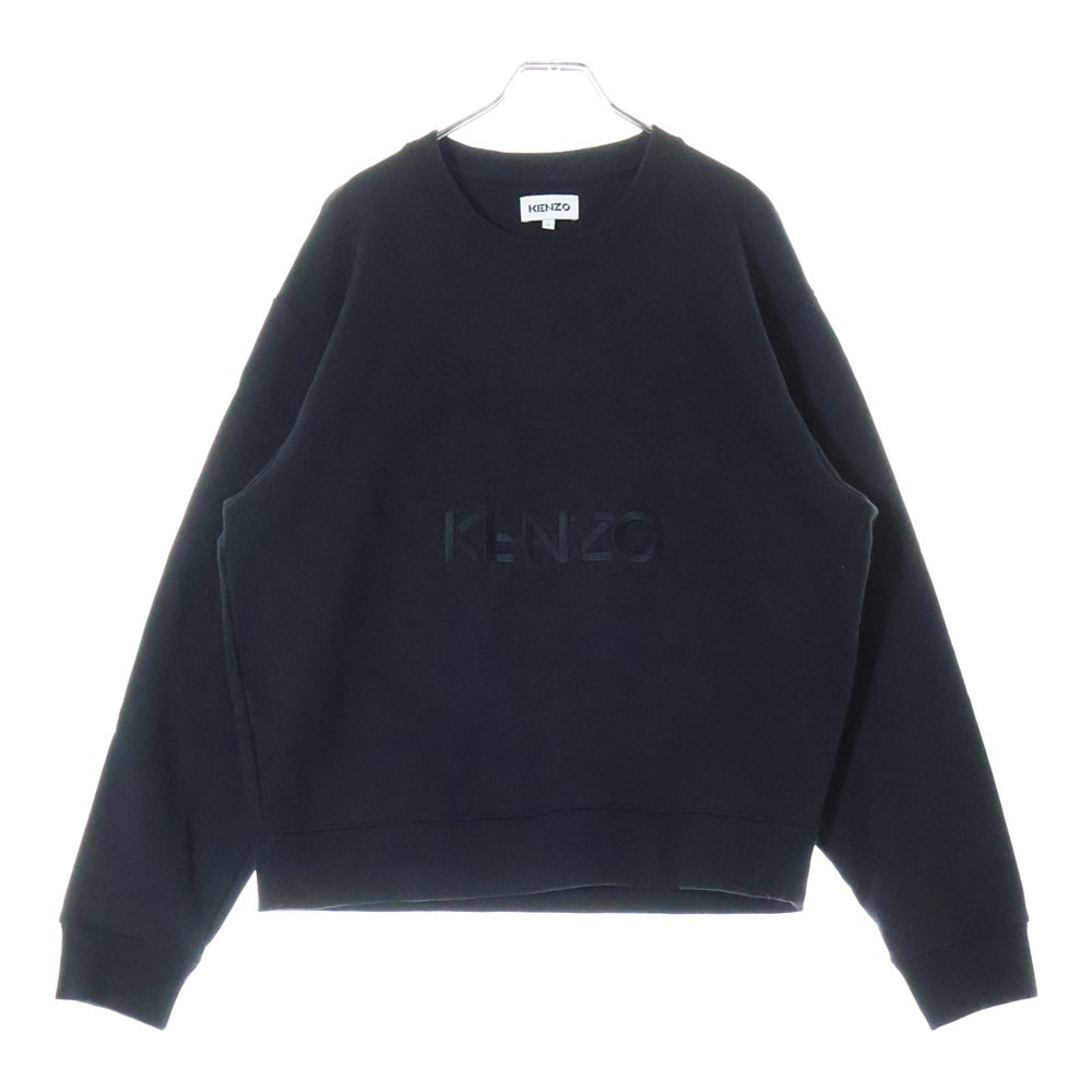 KENZO(ケンゾー) クルーネック スウェット フロントロゴ刺繍 ブラック FA65SW1134XI