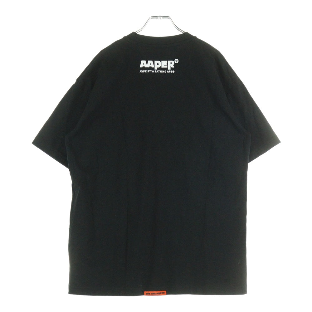 A BATHING APE(アベイシングエイプ) AAPER BRAVO TEE フロントロゴ 半袖Tシャツカットソー ブラック AAPTEM1618XXO