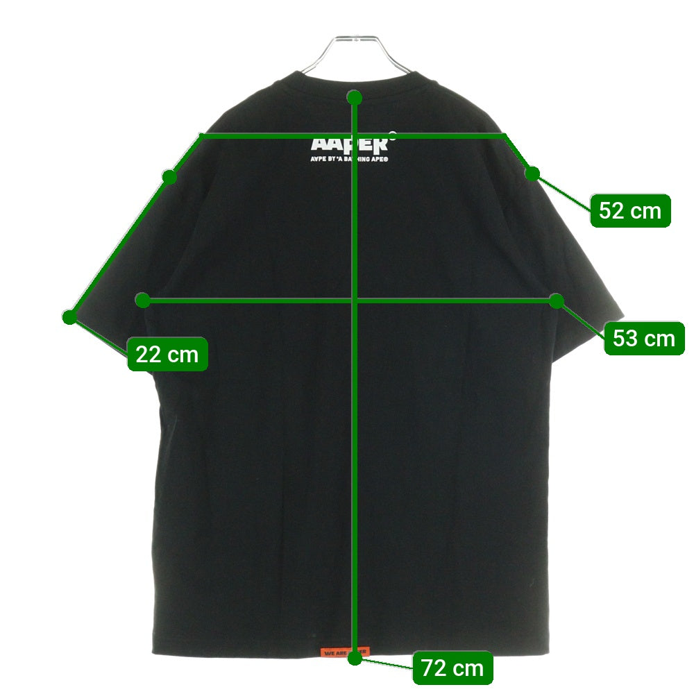 A BATHING APE(アベイシングエイプ) AAPER BRAVO TEE フロントロゴ 半袖Tシャツカットソー ブラック AAPTEM1618XXO