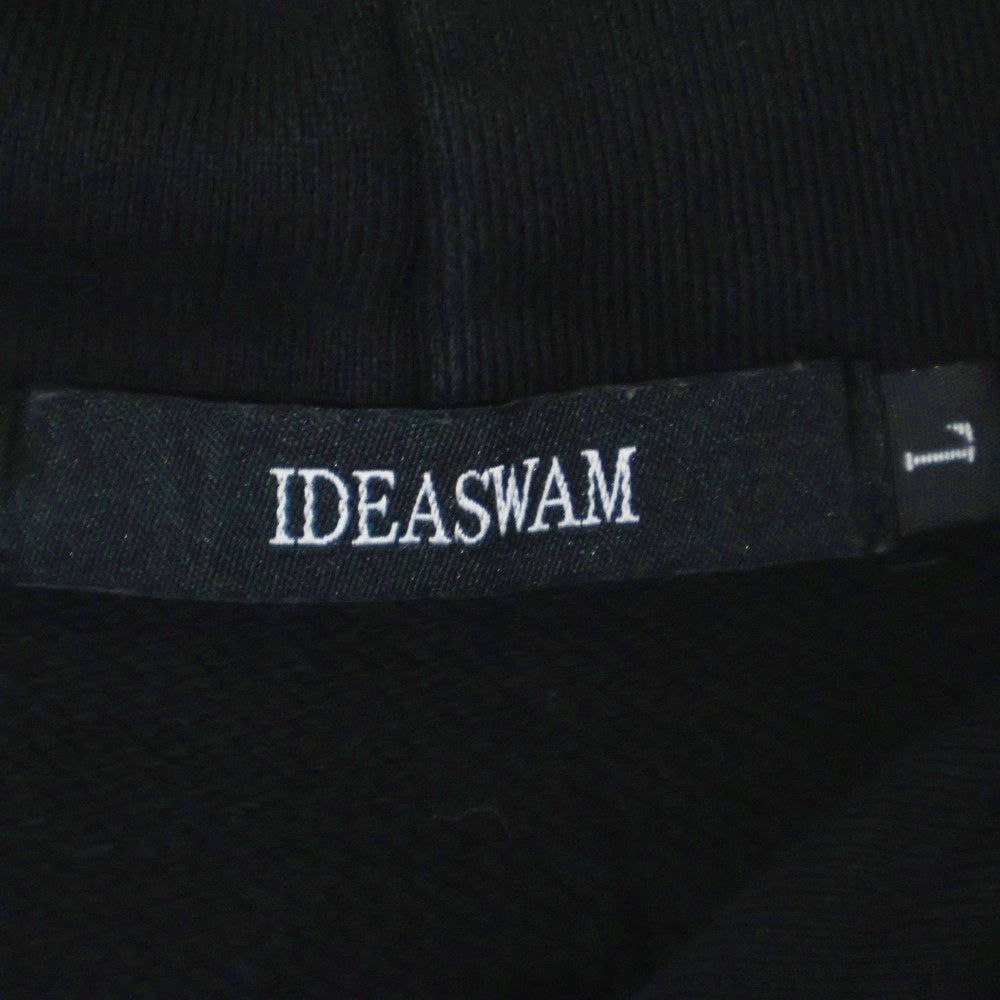 IDEASWAM(イデアスワム) SNAKE LOGO HOODIE スネイクロゴ 刺繍 フーディー ブラック