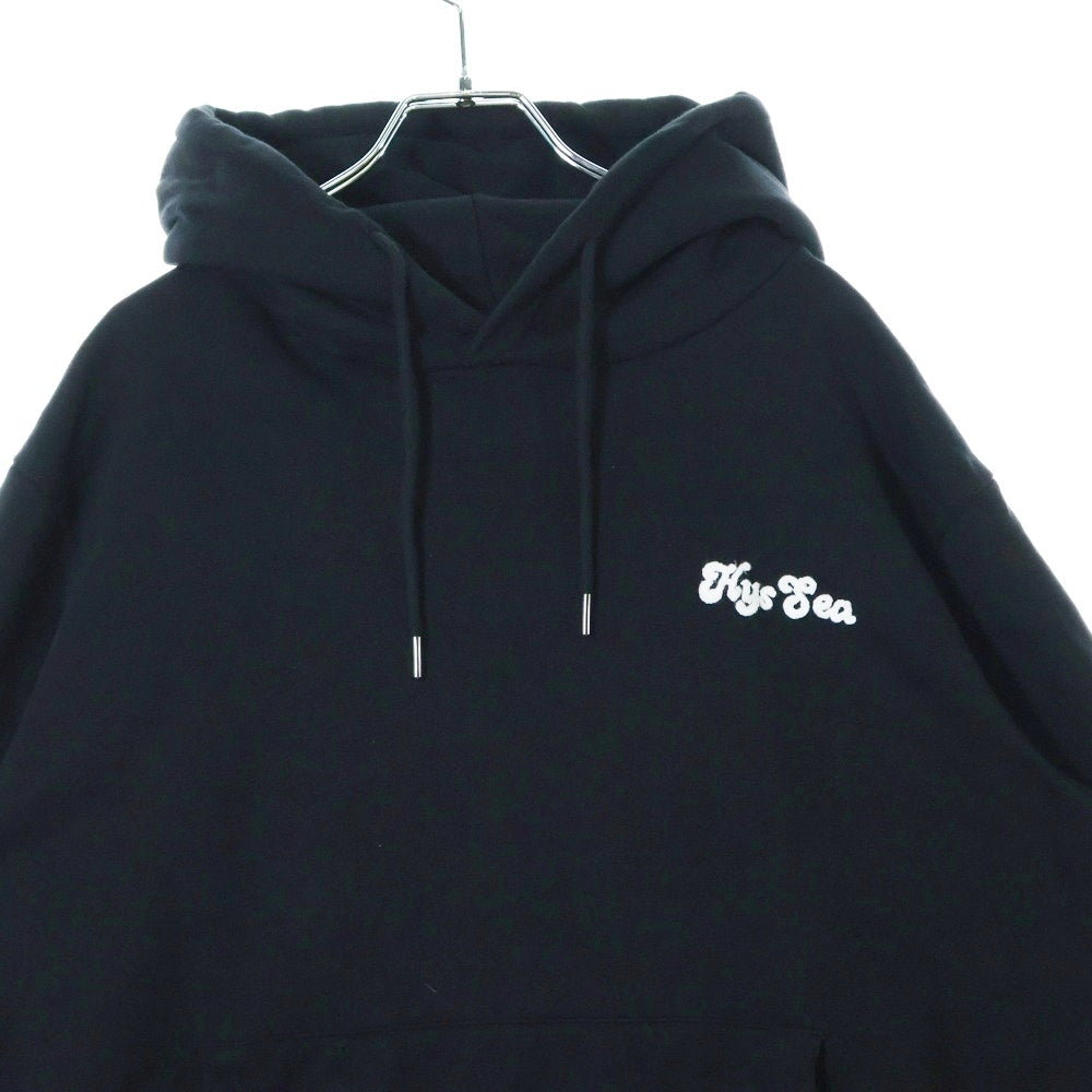 HYSTERIC GLAMOUR(ヒステリックグラマー) 23AW ×WIND AND SEA HOODIE wds-c-hys-24-q2-07 ウィンダシー バックロゴプリント プルオーバー フーディ パーカー ブラック